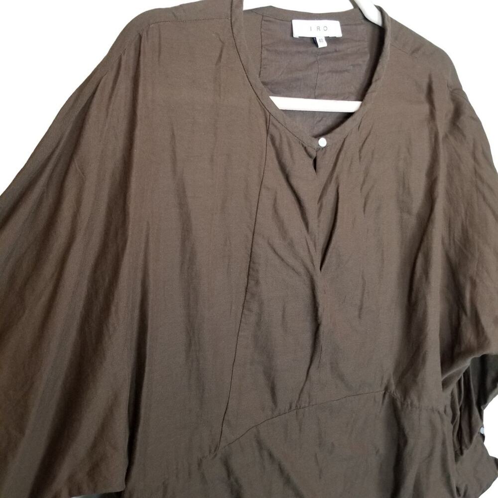IRO Womens Lagenlook Tunic Sz 40 (8) Coastal Grandma Minimalist Chocolate Brown - Picture 6 of 8